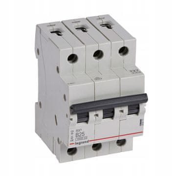 LEGRAND RX3 prekostrujni prekidač B 25A 3P 3M 6KA 419171