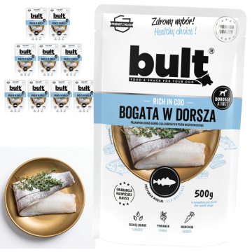 BULT BULT mokra hrana za psa bakalar vrećica 10x100g