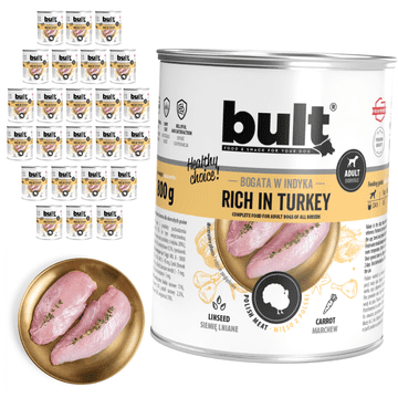 BULT BULT mokra hrana za pse pureća konzerva 24x800g