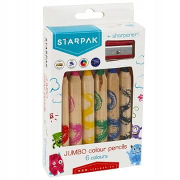 STARPAK Starpak kredke u boji, jumbo, 6 boja i šiljilo