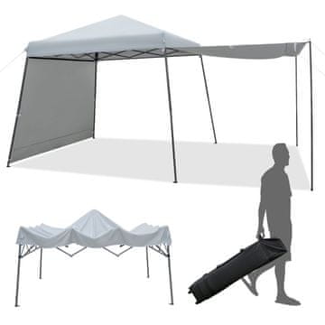 Costway Instant sklopivi šator s baldahinom 10x10 ft, sivi