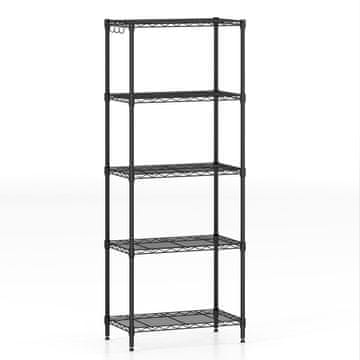 Costway Metalni regal za pohranu 59x34x152 cm crni