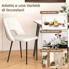 Costway Set od 2 stolice za blagovaonicu 48,5x57x85 cm bež