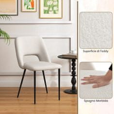 Costway Set od 2 stolice za blagovaonicu 48,5x57x85 cm bež