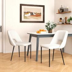 Costway Set od 2 stolice za blagovaonicu 48,5x57x85 cm bež
