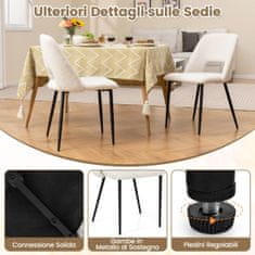 Costway Set od 2 stolice za blagovaonicu 48,5x57x85 cm bež
