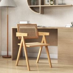 Costway Set od 4 stolice za blagovaonicu 50x52x81 cm prirodne boje