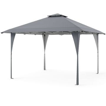 Costway Šator s podizanjem 395x395 cm Sivi