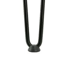 BB Set od 4 nogu za namještaj tipa Hairpin, visina 41 cm, 2 šipke, crna boja s plastičnim stopicama