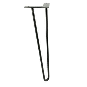 BB Noga za namještaj Loft s ukosnicom, crna mat, visina 41 cm - 2 šipke