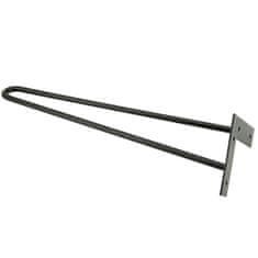 BB Set od 4 nogu za namještaj tipa Hairpin, visina 41 cm, 2 šipke, crna boja s plastičnim stopicama