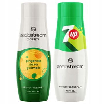 SodaStream 2x sirup za sifonski aparat SODASTREAM Đumbir Ginger ALE + 7UP koncentrat za vodu