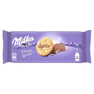 Mondelez Milka Choco Grain keksi sa zobenim pahuljicama preliveni mliječnom čokoladom 126 g