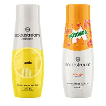 SodaStream 2x Syrop SODASTREAM TONIC TONIK i MIRINDA koncentrat soka za vodu za saturator