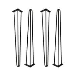 BB Komplet nogu Hairpin legs Loft, 4 komada, crni mat, visina 71 cm, s nožicama