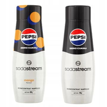 SodaStream Komplet od 2 koncentrata, sirupa. Sodastream Pepsi MAX Mango + Pepsi Max Zero