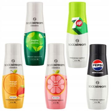 SodaStream Sodastream Orange-Mango+ Mojito + Grapefruit + 7Up Zero + Pepsi Zero sirupi