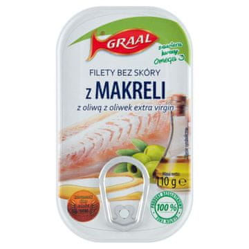 Graal fileti bez kože od skuše s ekstra djevičanskim maslinovim uljem 110 g