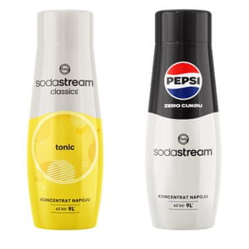 SodaStream 2x Sodastream TONIC TONIK sirup i PEPSI MAX Bez Šećera Koncentrat za Vodu
