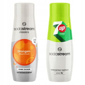 SodaStream Syrupi SodaStream Orange Zero pomaranča bez šećera koncentrat i 7UP ZERO