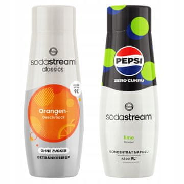SodaStream SodaStream sirup Orange Zero naranča bez šećera i Pepsi Max Lime limunova