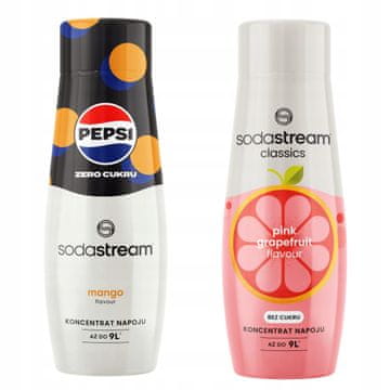 SodaStream Set od 2 koncentrata za vodu. Sodastream Pepsi MAX Mango i Grejpfrut Zero