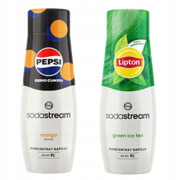 SodaStream Set od 2 koncentrata. SodaStream Pepsi MAX Mango i Lipton Ice Tea Green