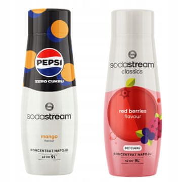 SodaStream Set od 2 koncentrata, sirupa. Sodastream Pepsi MAX Mango + Red Berries