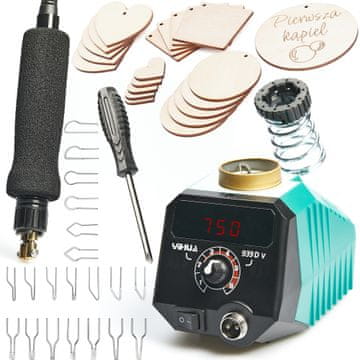 Pirograf za drvo Yihua 939D-V + set ljepenki za pirograf 20 kom 4 u 1
