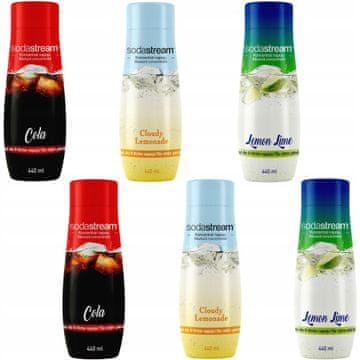 SodaStream Komplet od 6 koncentrata SodaStream 2x (Cola+Lemon-Lime+Lemonade)