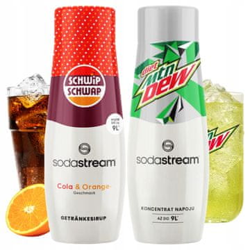 SodaStream Set od 2 sirupa Sodastream Shwip Shwap Cola Naranča + Mountain Dew