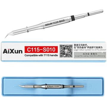 Precizni vrh za lemljenje Aixun C115-S010, savijeni tip S, 0,1 mm