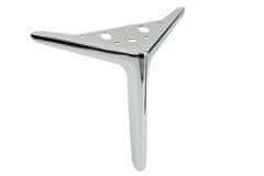 BB 4x noga za namještaj Kotwica Elegant, srebrni krom, visina 18 cm