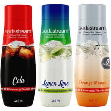 SodaStream SodaStream set od 3 koncentrata Cola+Limon-Limet+Orange-Mango