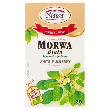 Malwa Malwa dodatak prehrani biljni čaj bijela murva 40 g (20 x 2 g)