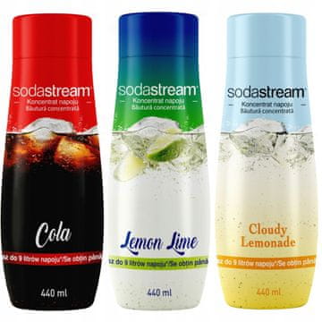 SodaStream Set od 3 koncentrata SodaStream Cola+Limet-Limunada+Limonada