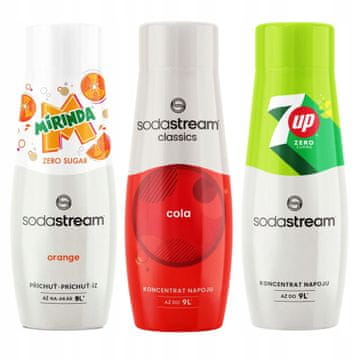 SodaStream SodaStream sirup za saturator Cola + Mirinda Zero + 7Up Zero