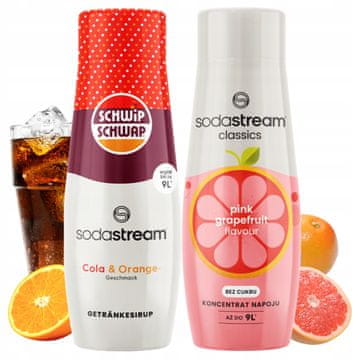 SodaStream 2x Syrop Sodastream Shwip Shwap Cola naranča + grejpfrut