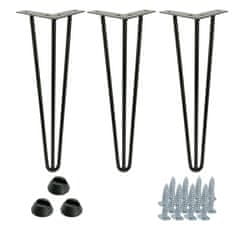 BB Komplet od 3 metalne nogice za namještaj tipa Hairpin