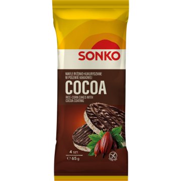 Sonko vafle od riže i kukuruza u kakao glazuri 65 g