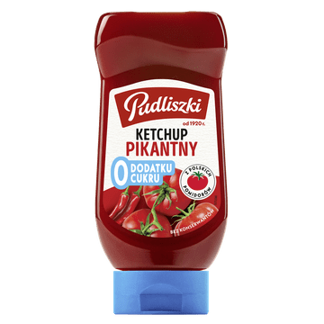 Pudliszki ketchup ljuti bez dodanog šećera, 440 g