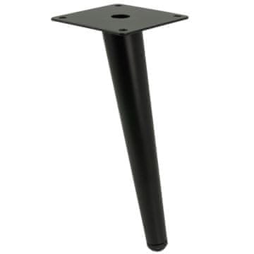 BB Noga za namještaj, kosi klin, crna mat, 20 cm