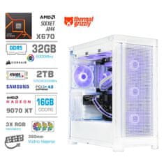 MEGA TWR S11 računalo, AMD Ryzen 7-7700X, 32GB, SSD2TB, RX9070 XT, FreeDOS