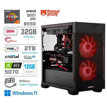 MEGA MT S7X računalo, AMD Ryzen 7-5800X, 32GB, SSD2TB, RTX5070, W11H