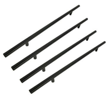 BB 4 x Uchvati za namještaj Reling 256 mm, crni