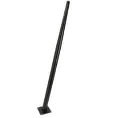 BB 4 x noga namještaja šiljasta koso crna 70 cm