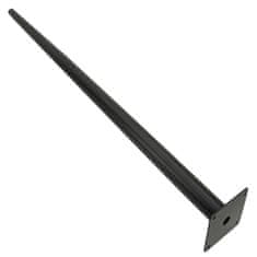 BB 4 x noga namještaja šiljasta koso crna 70 cm