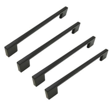 BB 4 x crna metalna ručka za namještaj 160 mm