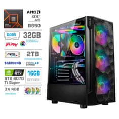 MEGA TWR S7 računalo, AMD Ryzen 7-7700, 32GB, SSD2TB, RTX5070, FreeDOS
