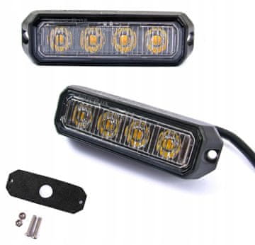 Svjetleća 4 LED stroboskopska lampa upozorenja, cestovna pomoć, šlep služba